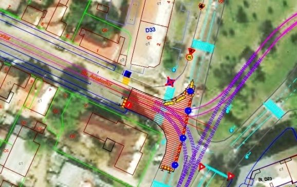 Se reduce zona de trafic afectată de lucrări în intersecția calea Aradului - str. Oneștilor - str. Aviatorilor
