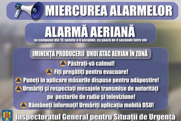 Se reiau exercițiile de alarmare publică