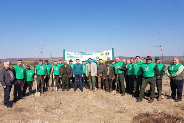 3.500 de puieţi de arbori, plantaţi de Direcţia Silvică şi Primăria Oradea pe un teren degradat amenajat