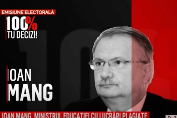 100% TU DECIZI! Ioan Mang, ministrul Educației cu lucrări plagiate