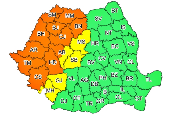 AVERTIZARE METEO: Vin furtunile! Vezi cât durează
