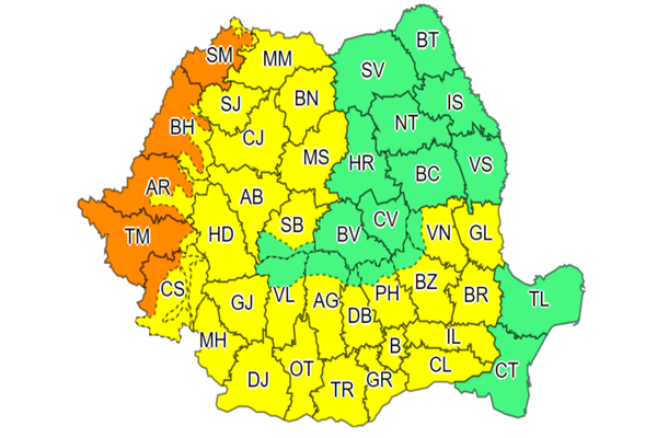 CANICULĂ în județele din vestul țării! Meteorologii au emis COD PORTOCALIU