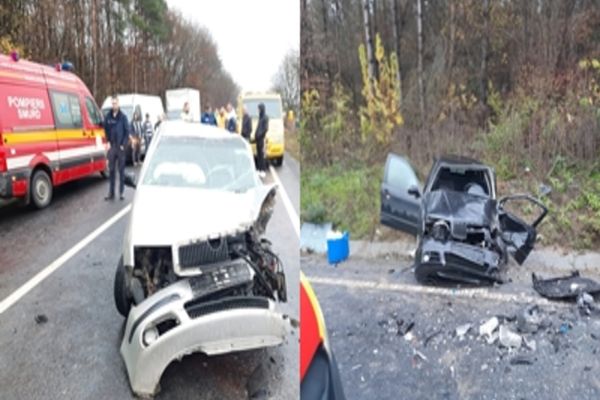Accident în Hidișelu de Jos! Două persoane rănite, transportate la spital
