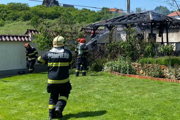 Incendiu la o filigorie din curtea unei case din Oradea (FOTO)