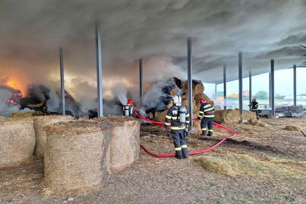 Incendiu violent la o fermă din localitatea bihoreană Boiu (FOTO)