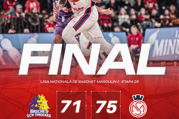CSM CSU ORADEA S-A IMPUS LA TIMIȘOARA ȘI A AJUNS LA CEA DE-A 26-A VICTORIE DIN ACTUALUL SEZON AL LIGII NAȚIONALE DE BASCHET. PARTIDA S-A ÎNCHEIAT CU SCORUL DE 75-71