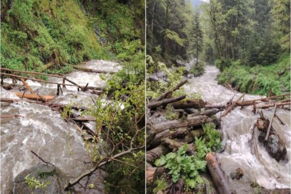 JUDEȚUL BRAȘOV, MĂTURAT DE PLOILE TORENȚIALE. MAI MULTE CĂI DE ACCES ȘI PODEȚE AU FOST DISTRUSE