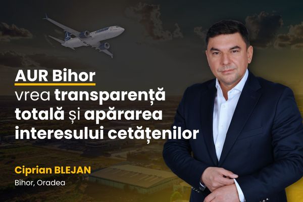 CIPRIAN BLEJAN - CONSILIER JUDEŢEAN: ”AUR BIHOR VREA TRANSPARENȚĂ TOTALĂ ȘI APĂRAREA INTERESULUI CETĂȚENILOR”