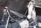 Hală de depozitare a lemnului din Lugașu de Jos, afectată de un incendiu