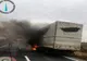 Camion distrus de flăcări în apropiere de Salonta! Şoferul a reuşit să iasă la timp din maşină (FOTO)